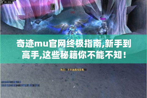 奇迹mu官网终极指南,新手到高手,这些秘籍你不能不知！