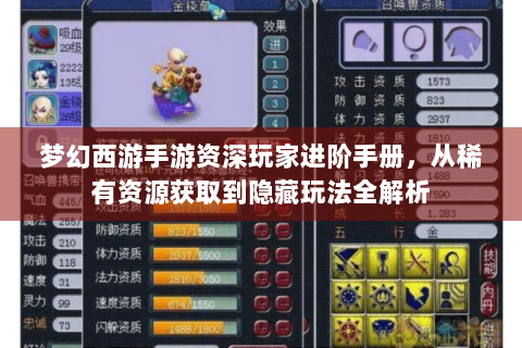 梦幻西游手游资深玩家进阶手册，从稀有资源获取到隐藏玩法全解析