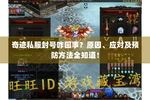 奇迹私服封号咋回事？原因、应对及预防方法全知道！
