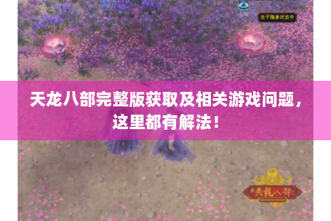 天龙八部完整版获取及相关游戏问题，这里都有解法！