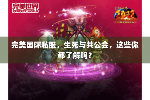 完美国际私服，生死与共公会，这些你都了解吗？