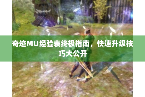 奇迹MU经验表终极指南，快速升级技巧大公开