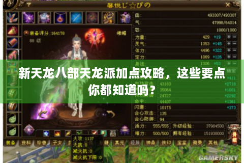 新天龙八部天龙派加点攻略，这些要点你都知道吗？
