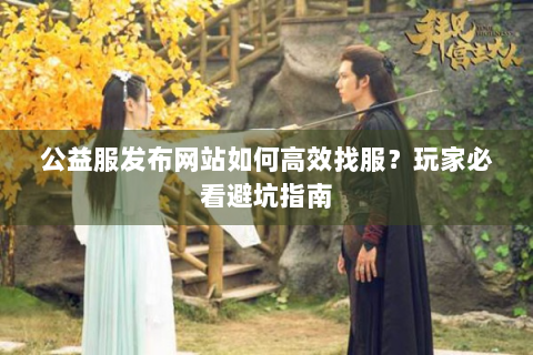 公益服发布网站如何高效找服？玩家必看避坑指南