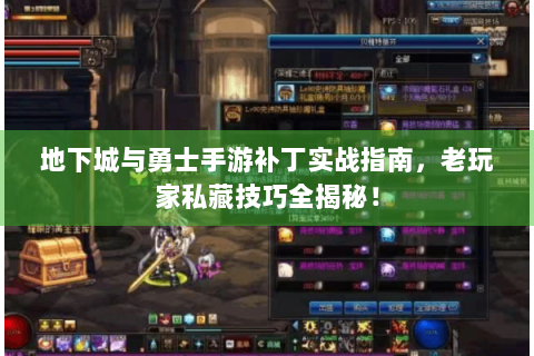 地下城与勇士手游补丁实战指南，老玩家私藏技巧全揭秘！