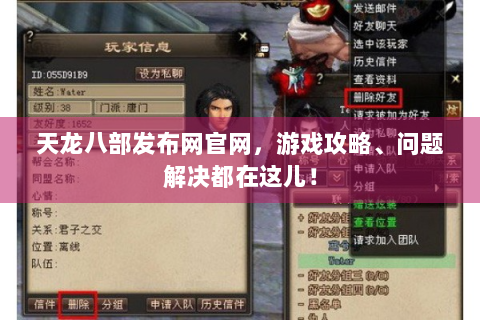 天龙八部发布网官网，游戏攻略、问题解决都在这儿！