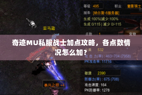 奇迹MU私服战士加点攻略，各点数情况怎么加？