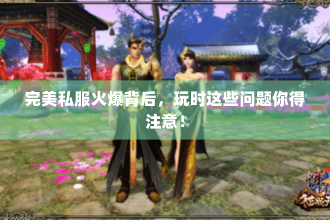 完美私服火爆背后，玩时这些问题你得注意！