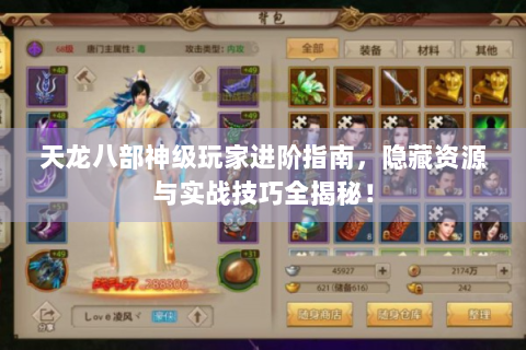 天龙八部神级玩家进阶指南，隐藏资源与实战技巧全揭秘！