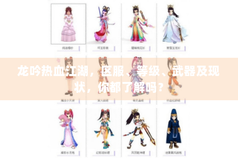龙吟热血江湖，区服、等级、武器及现状，你都了解吗？