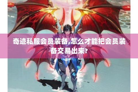 奇迹私服会员装备,怎么才能把会员装备交易出来?
