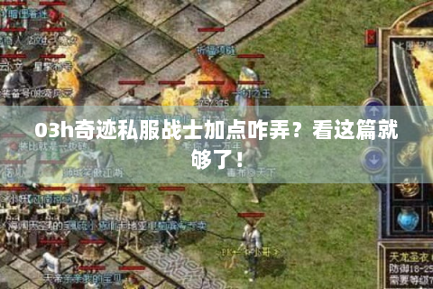 03h奇迹私服战士加点咋弄？看这篇就够了！