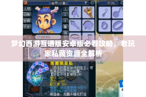 梦幻西游互通版安卓版必看攻略，老玩家私藏资源全解析