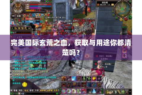完美国际玄荒之血，获取与用途你都清楚吗？