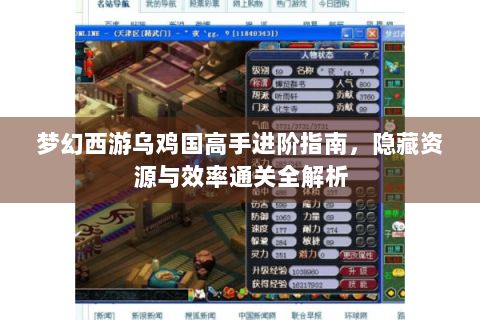 梦幻西游乌鸡国高手进阶指南，隐藏资源与效率通关全解析