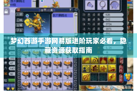 梦幻西游手游网易版进阶玩家必看，隐藏资源获取指南