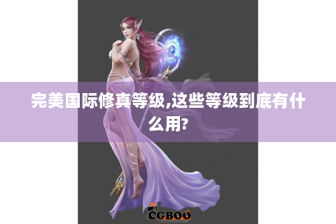 完美国际修真等级,这些等级到底有什么用?