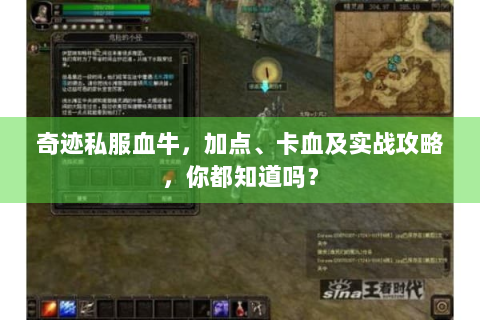 奇迹私服血牛，加点、卡血及实战攻略，你都知道吗？