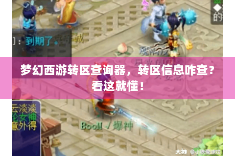 梦幻西游转区查询器，转区信息咋查？看这就懂！