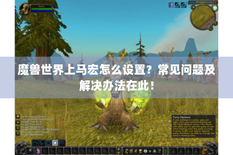 魔兽世界上马宏怎么设置？常见问题及解决办法在此！