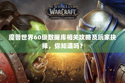 魔兽世界60级数据库相关攻略及玩家抉择，你知道吗？