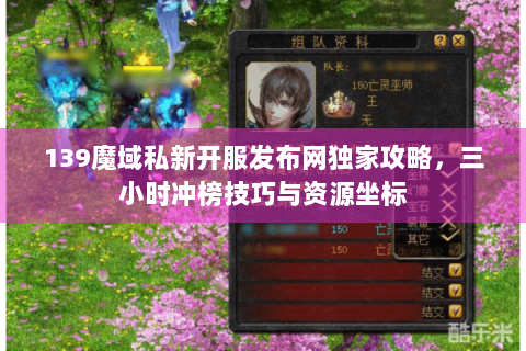 139魔域私新开服发布网独家攻略，三小时冲榜技巧与资源坐标