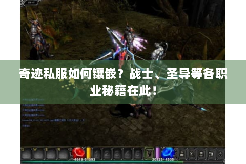 奇迹私服如何镶嵌？战士、圣导等各职业秘籍在此！