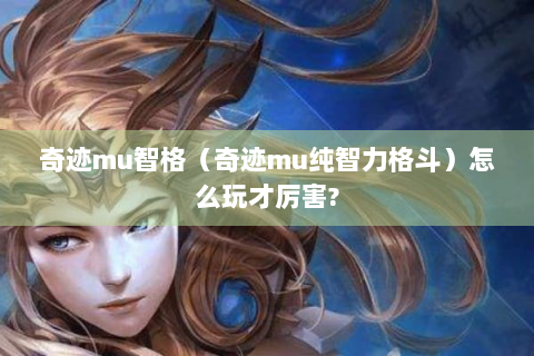奇迹mu智格（奇迹mu纯智力格斗）怎么玩才厉害?
