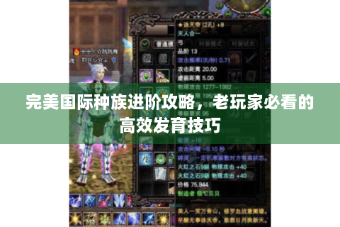 完美国际种族进阶攻略，老玩家必看的高效发育技巧