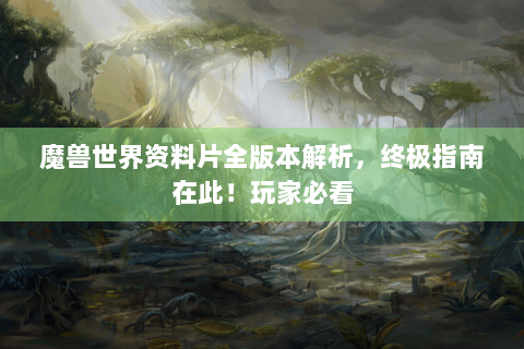 魔兽世界资料片全版本解析，终极指南在此！玩家必看