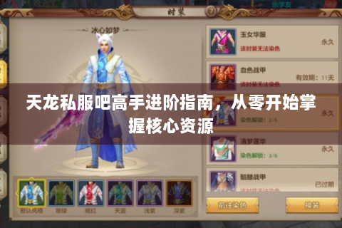 天龙私服吧高手进阶指南，从零开始掌握核心资源