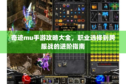 奇迹mu手游攻略大全，职业选择到跨服战的进阶指南