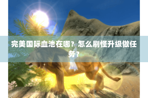 完美国际血池在哪？怎么刷怪升级做任务？