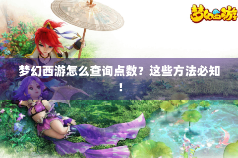 梦幻西游怎么查询点数？这些方法必知！