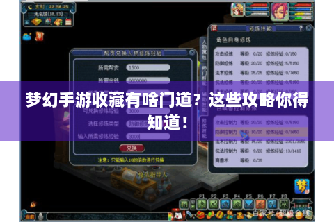 梦幻手游收藏有啥门道？这些攻略你得知道！