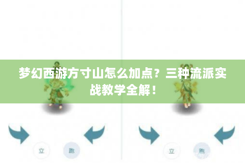 梦幻西游方寸山怎么加点？三种流派实战教学全解！