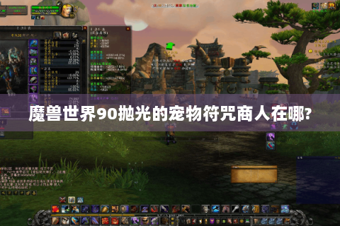 魔兽世界90抛光的宠物符咒商人在哪?