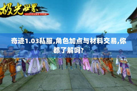奇迹1.03私服,角色加点与材料交易,你都了解吗?