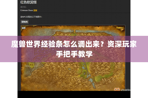 魔兽世界经验条怎么调出来？资深玩家手把手教学