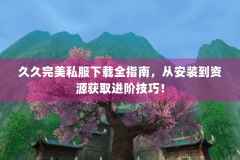 久久完美私服下载全指南，从安装到资源获取进阶技巧！
