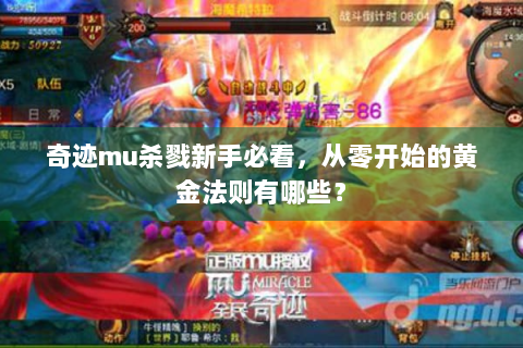 奇迹mu杀戮新手必看，从零开始的黄金法则有哪些？
