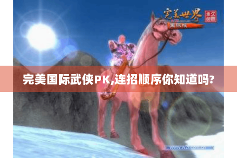完美国际武侠PK,连招顺序你知道吗?