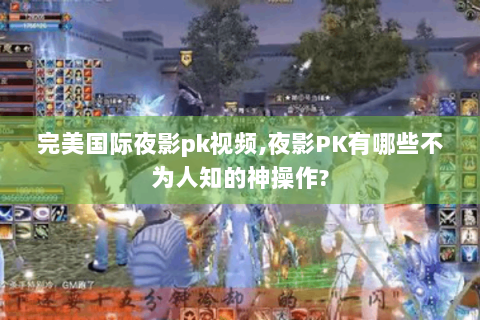 完美国际夜影pk视频,夜影PK有哪些不为人知的神操作?