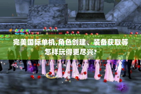 完美国际单机,角色创建、装备获取等怎样玩得更尽兴?