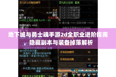 地下城与勇士魂手游2d全职业进阶指南，隐藏副本与装备掉落解析