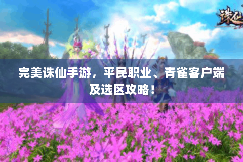 完美诛仙手游，平民职业、青雀客户端及选区攻略！