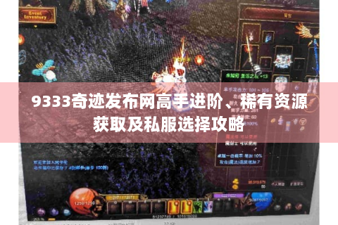 9333奇迹发布网高手进阶、稀有资源获取及私服选择攻略