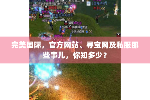 完美国际，官方网站、寻宝网及私服那些事儿，你知多少？