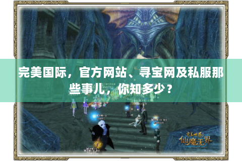 完美国际，官方网站、寻宝网及私服那些事儿，你知多少？
