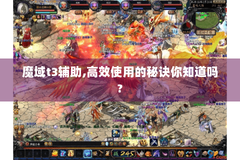 魔域t3辅助,高效使用的秘诀你知道吗?